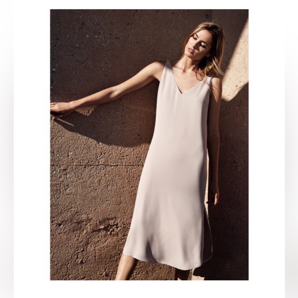 Babaton V-Neck Sleeveless Midi Sheath Dress